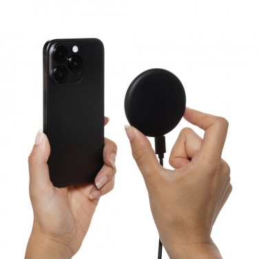 Logo trade promotional giveaways image of: Magnapad 15W RCS rplastic magnetic 3 in 1 charging pad