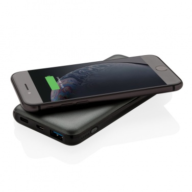 Logo trade promotional merchandise image of: 10.000 mAh Fast Charging 10W Wireless Powerbank with PD