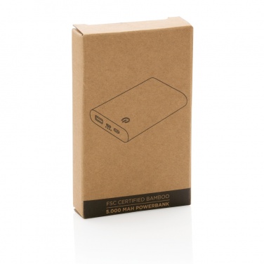Logotrade promotional items photo of: Bamboo 5.000 mAh powerbank
