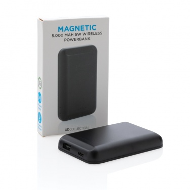 Logo trade corporate gift photo of: Magnetic 5.000 mAh 5W wireless powerbank