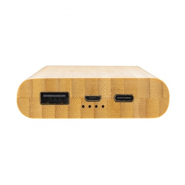 Logotrade business gifts photo of: Bamboo 8.000 mAh 5W wireless powerbank