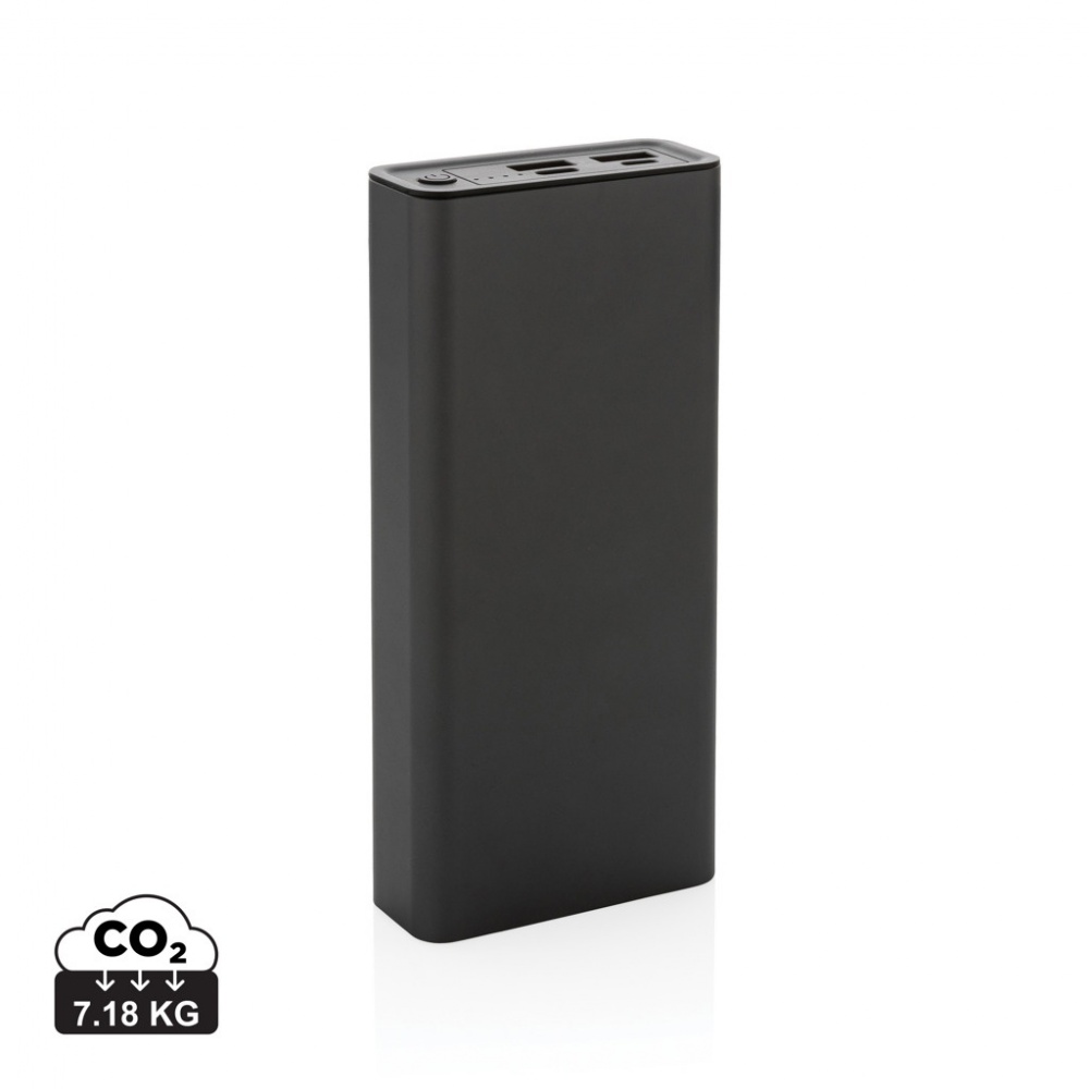 Logo trade corporate gifts picture of: Terra RCS recycled 20W aluminium powerbank 20.000 mAh