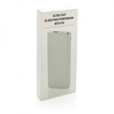 Logo trade promotional products image of: Ultra fast 10.000 mAh powerbank with PD