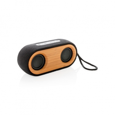 Logo trade promotional gift photo of: Bamboo X double speaker