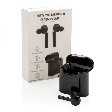 Logotrade promotional item image of: Liberty wireless earbuds in charging case