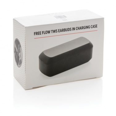 Logo trade promotional gift photo of: Free Flow TWS earbuds in charging case