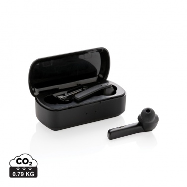 Logo trade business gifts image of: Free Flow TWS earbuds in charging case