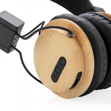 Logotrade business gifts photo of: Bamboo wireless headphone