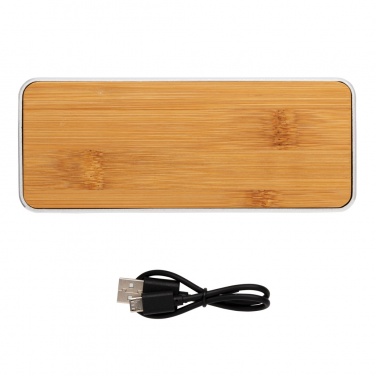 Logo trade promotional gifts image of: Nevada Bamboo 3W wireless speaker
