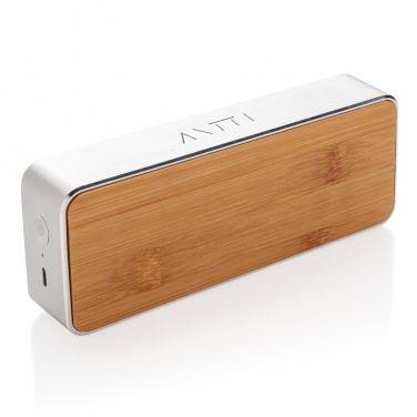 Logo trade promotional merchandise picture of: Nevada Bamboo 3W wireless speaker