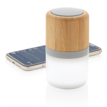 Logotrade promotional item picture of: Bamboo colour changing 3W speaker light