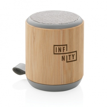 Logotrade promotional items photo of: Bamboo and fabric 3W wireless speaker