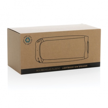 Logo trade advertising products picture of: RCS recycled plastic Lightboom 10W speaker