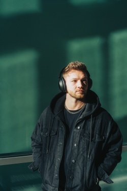 Logo trade promotional merchandise picture of: Urban Vitamin Cupertino RCS rplastic ANC headphone