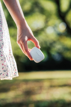 Logotrade promotional item image of: RCS recycled plastic Liberty Pro wireless earbuds