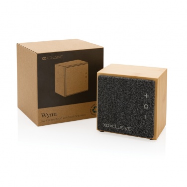 Logo trade promotional gifts picture of: Wynn 5W bamboo wireless speaker
