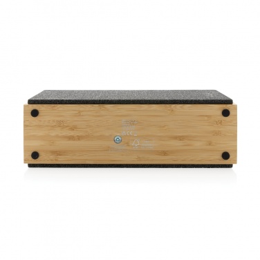 Logo trade corporate gifts image of: Wynn 20W bamboo wireless speaker