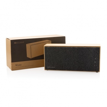 Logo trade promotional products picture of: Wynn 20W bamboo wireless speaker