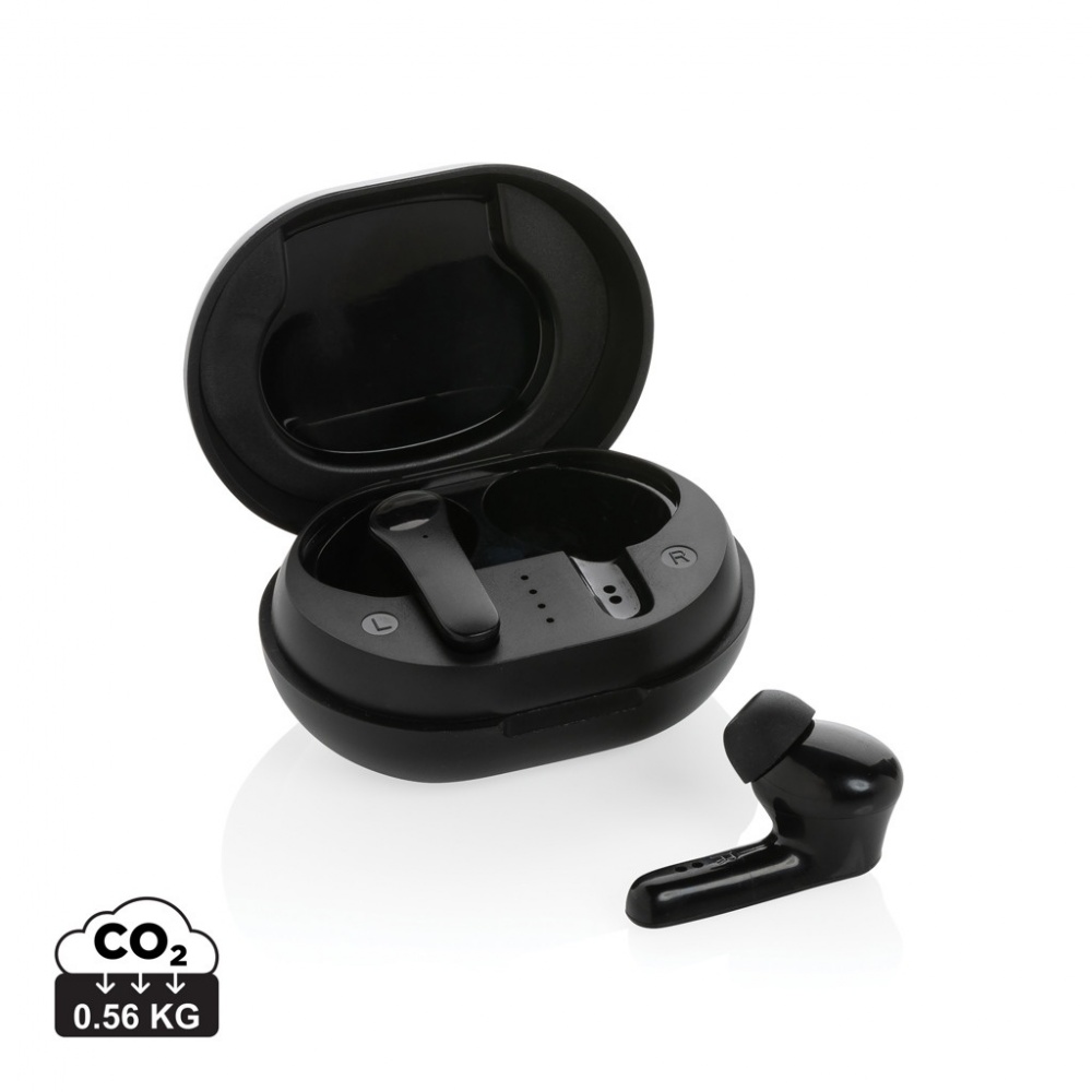 Logo trade promotional merchandise image of: RCS standard recycled plastic TWS earbuds