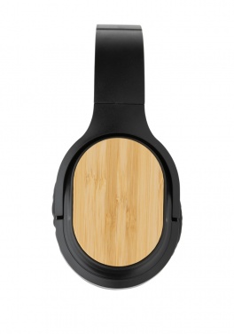 Logo trade promotional item photo of: RCS and bamboo Elite Foldable wireless headphone