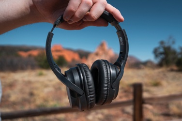 Logotrade promotional giveaway image of: RCS recycled plastic Elite Foldable wireless headphone