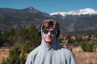 Logo trade promotional gifts picture of: RCS recycled plastic Elite Foldable wireless headphone