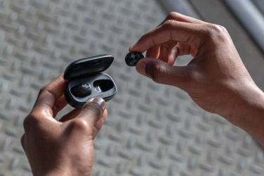 Logo trade promotional giveaway photo of: Urban Vitamin Palm Springs RCS rplastic ENC earbuds