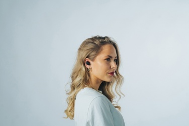 Logotrade promotional giveaway image of: Urban Vitamin Palm Springs RCS rplastic ENC earbuds