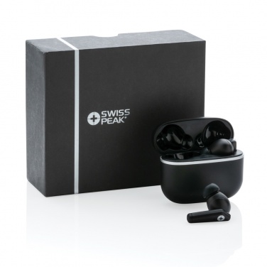 Logo trade promotional products picture of: RCS recycled plastic Swiss Peak TWS earbuds 2.0