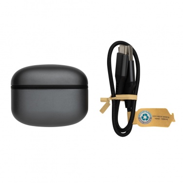 Logo trade corporate gifts picture of: Terra RCS recycled aluminium wireless earbuds