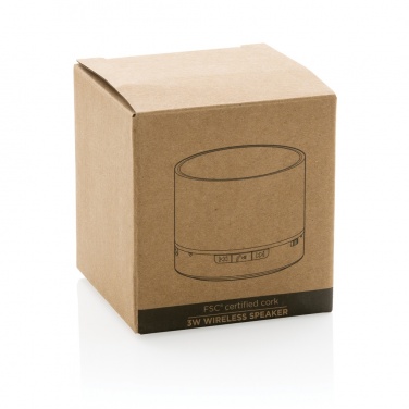 Logotrade promotional item image of: Cork 3W wireless speaker