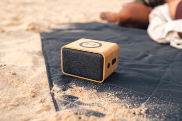 Logotrade promotional product image of: RCS Rplastic 3W speaker with bamboo 5W wireless
