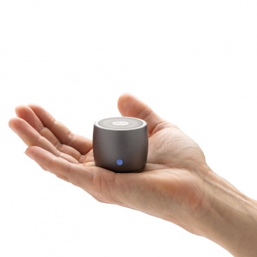 Logotrade advertising products photo of: Swiss Peak RCS recycled aluminum 3W bass speaker