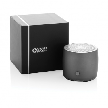Logo trade promotional giveaways image of: Swiss Peak RCS recycled aluminum 3W bass speaker