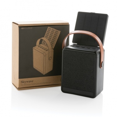 Logotrade advertising products photo of: Skywave RCS recycled plastic solar speaker 12W