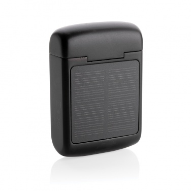 Logotrade promotional products photo of: Skywave RCS recycled plastic solar earbuds