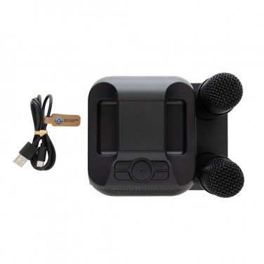 Logo trade promotional items image of: Singvibe RCS recycled plastic karaoke set with double mic