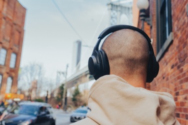 Logotrade promotional merchandise photo of: Irvine RCS recycled and repairable ANC wireless headphone