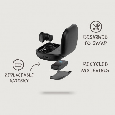 Logotrade advertising product picture of: Lakewood RCS recycled and repairable wireless earbuds