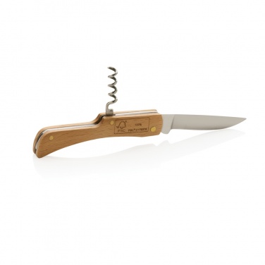 Logotrade promotional items photo of: Wooden knife with bottle opener