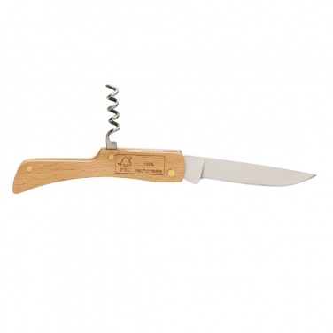 Logo trade advertising products picture of: Wooden knife with bottle opener