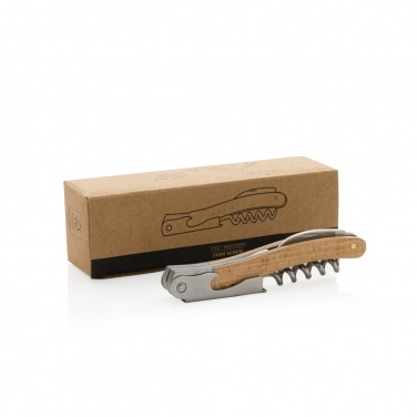 Logo trade business gifts image of: Wooden Corkscrew