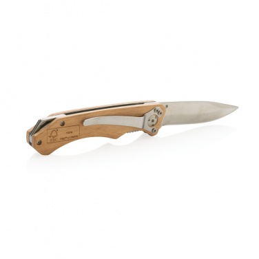 Logo trade promotional gifts picture of: Wooden outdoor knife