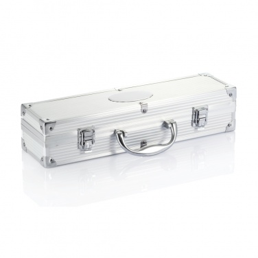 Logotrade corporate gift image of: 3 pcs barbecue set in aluminium box
