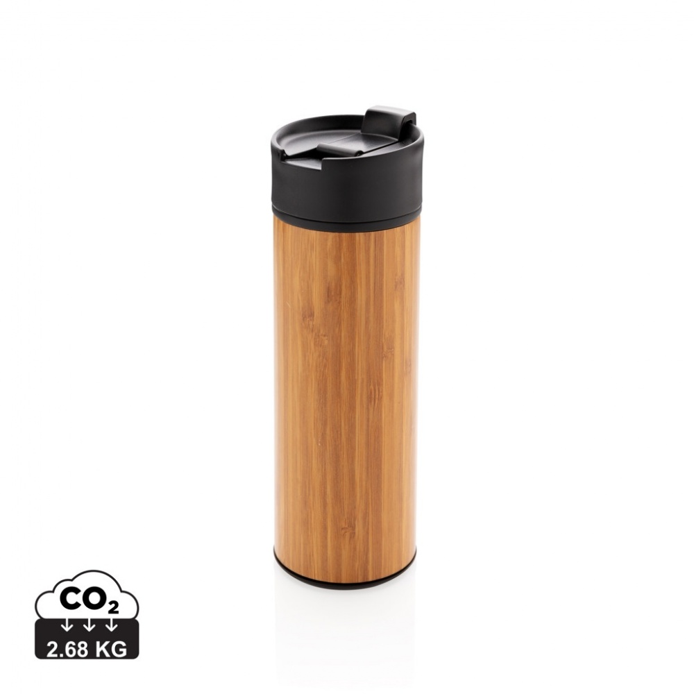 Logo trade promotional product photo of: Bogota vacuum bamboo coffee mug