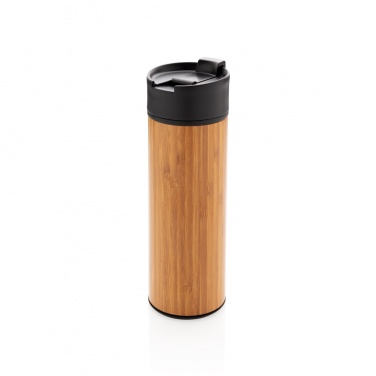 Logo trade promotional merchandise picture of: Bogota vacuum bamboo coffee mug