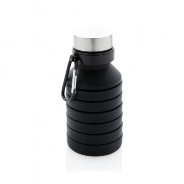 Logo trade corporate gifts picture of: Leakproof collapsible silicone bottle with lid