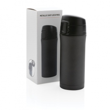 Logotrade corporate gift image of: Metallic easy lock vacuum mug