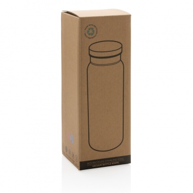 Logo trade promotional gifts picture of: RCS Recycled stainless steel vacuum bottle 600ML