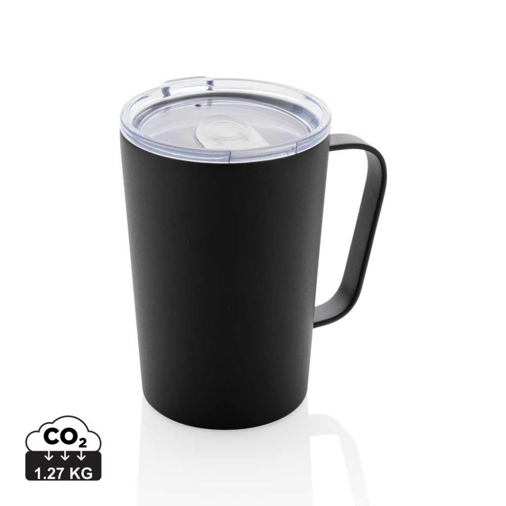 Logo trade advertising products picture of: RCS Recycled stainless steel modern vacuum mug with lid